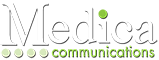 A green background with white letters and a green dot.